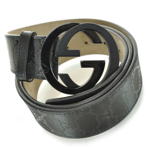 gucci belts all black|gucci belt men's black imprime.